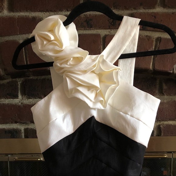 Jessica McClintock Black and White Mini Dress - Picture 3 of 4